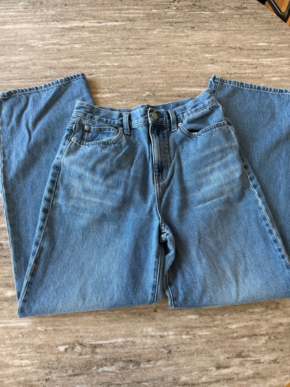 Uniqlo wide leg Blue Denim Jeans (Japan sizing) - Picture 2 of 10